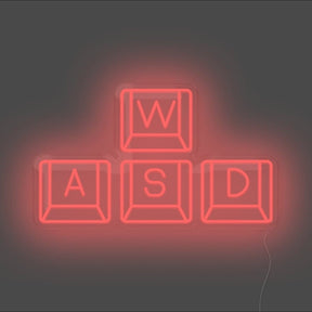 WASD Keyboard Neon Sign