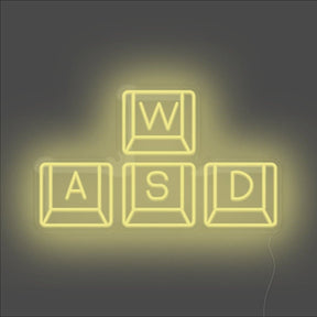 WASD Keyboard Neon Sign