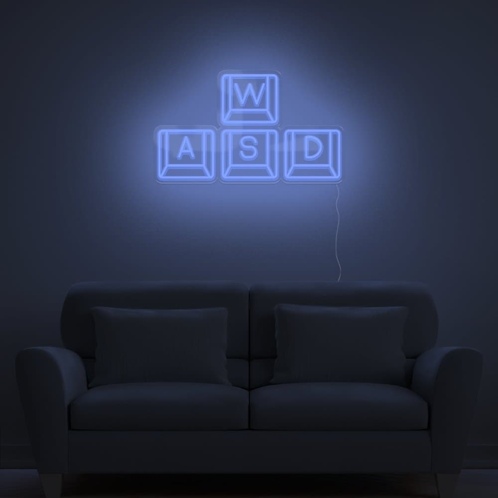 WASD Keyboard Neon Sign