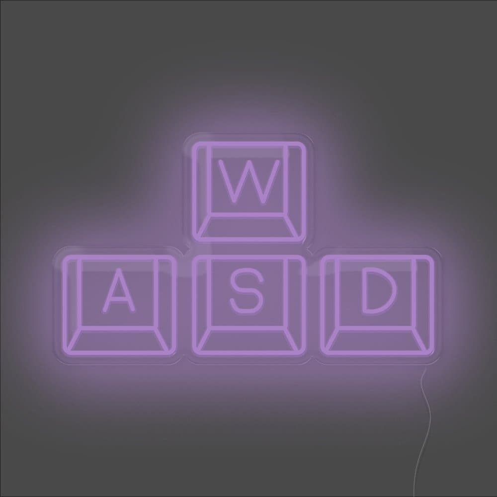 WASD Keyboard Neon Sign