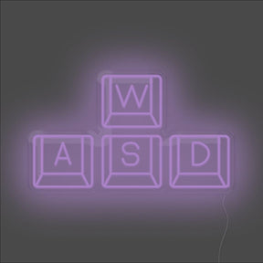 WASD Keyboard Neon Sign