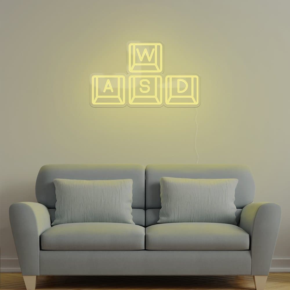 WASD Keyboard Neon Sign