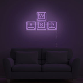 WASD Keyboard Neon Sign