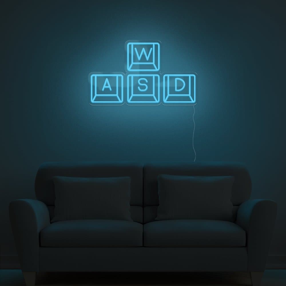 WASD Keyboard Neon Sign