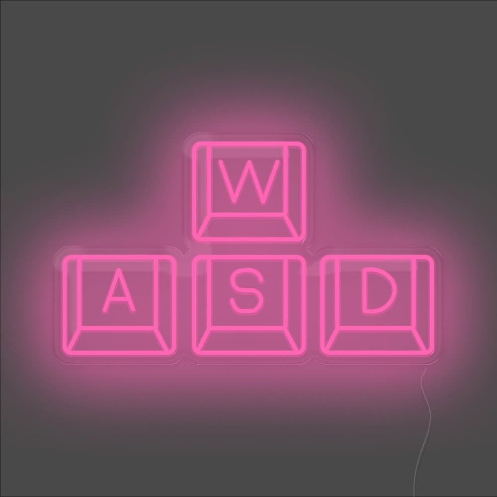 WASD Keyboard Neon Sign