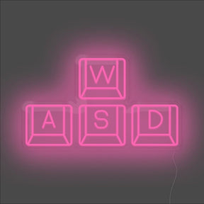 WASD Keyboard Neon Sign