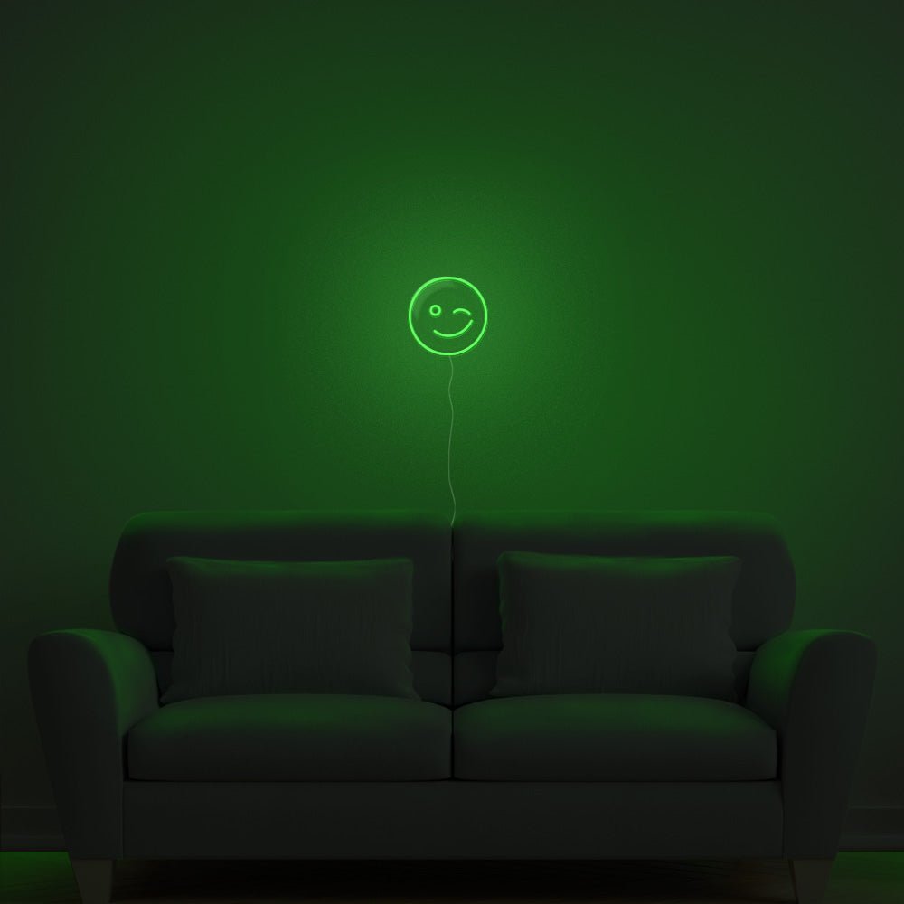 Wink Emoji Neon Sign