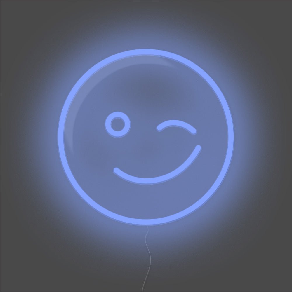 Wink Emoji Neon Sign