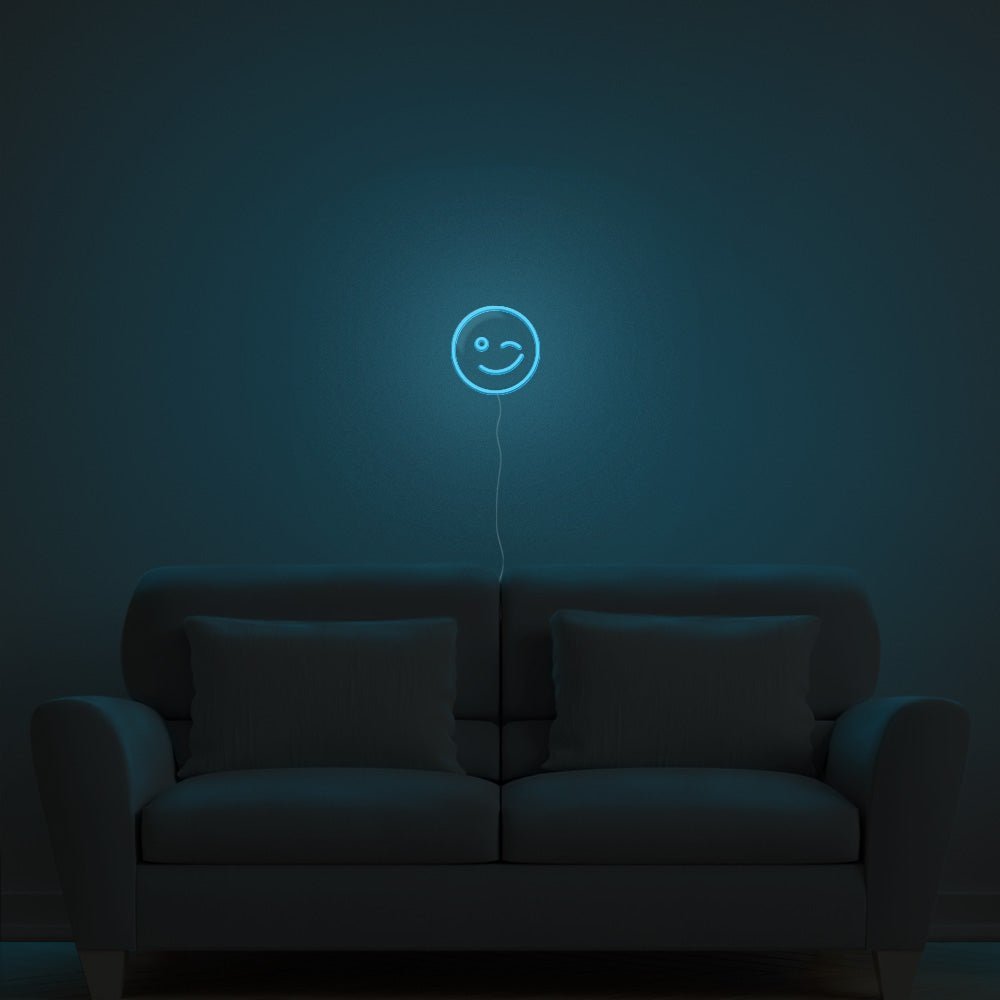 Wink Emoji Neon Sign