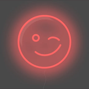 Wink Emoji Neon Sign