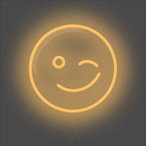 Wink Emoji Neon Sign