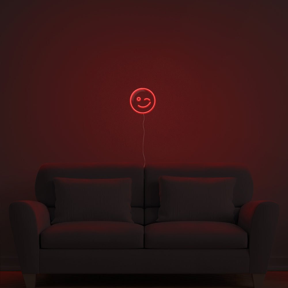 Wink Emoji Neon Sign