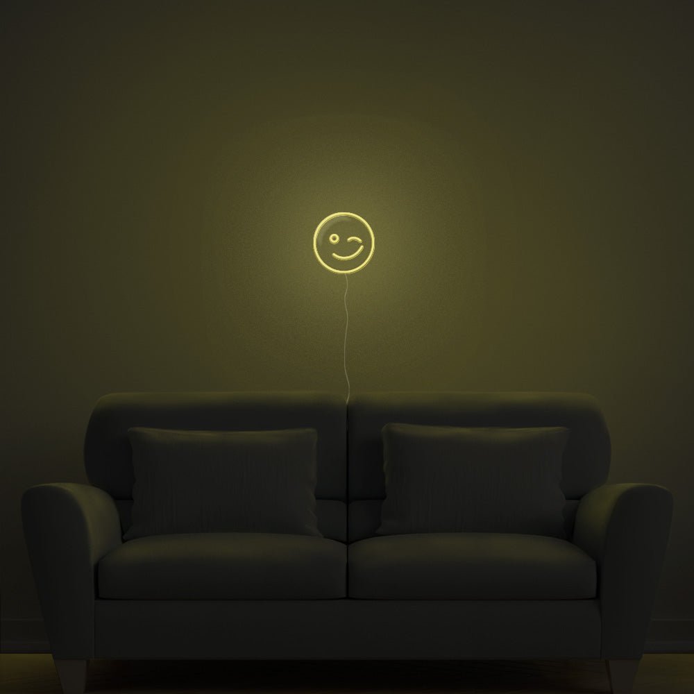 Wink Emoji Neon Sign