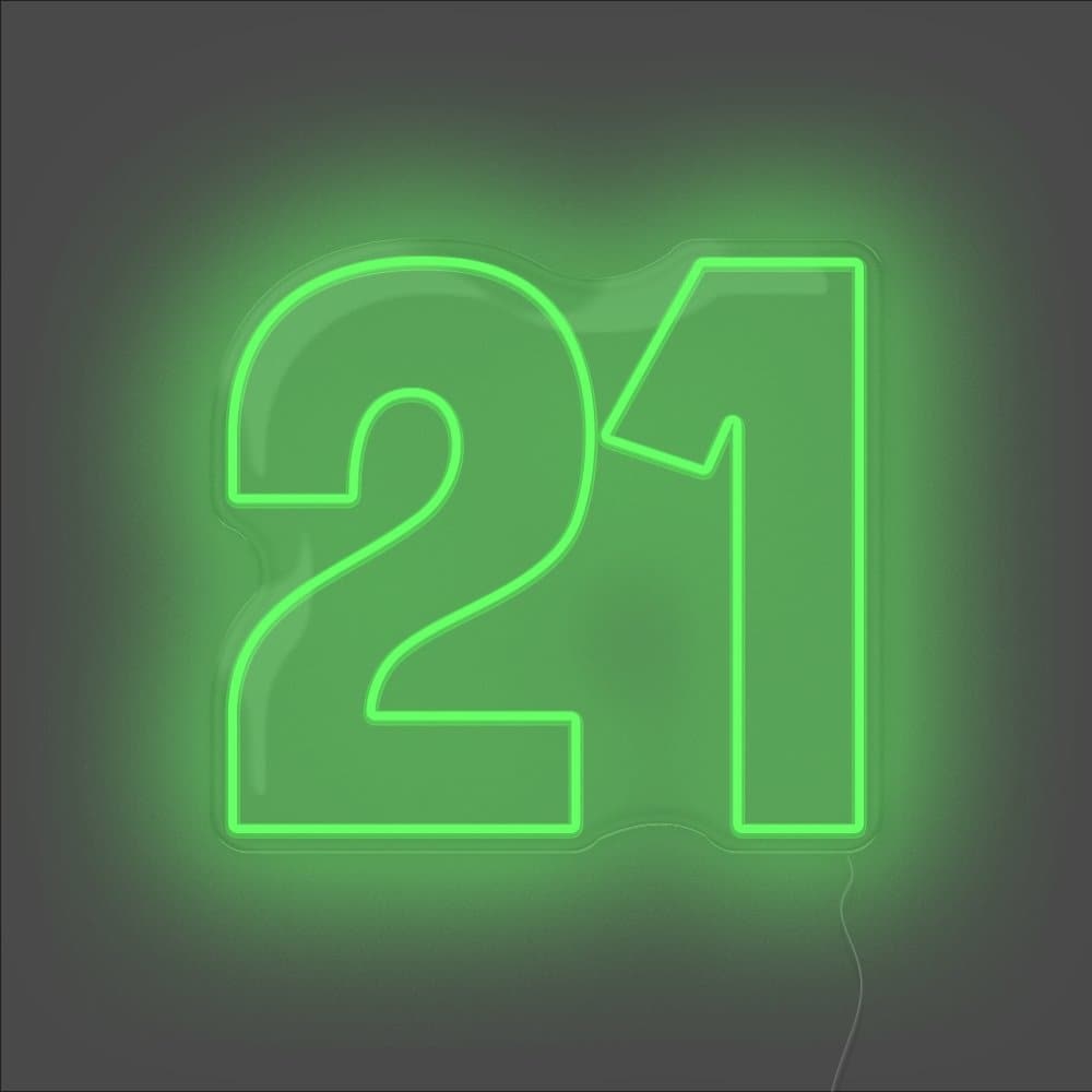 21 Neon Sign - Unrivaled Neon - Green #color_green