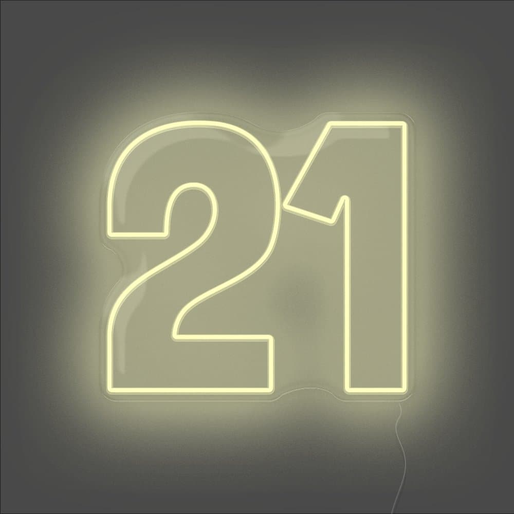 21 Neon Sign - Unrivaled Neon - Warm White #color_warm white
