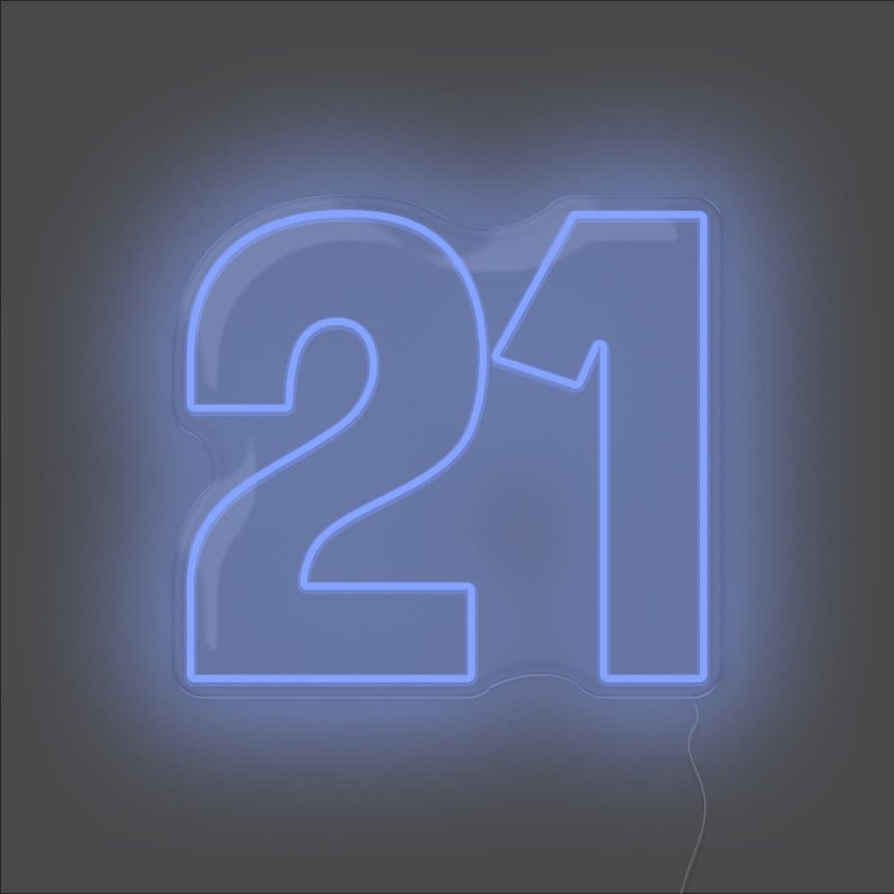 21 Neon Sign - Unrivaled Neon - Blue #color_blue