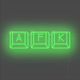 AFK Keyboard Neon Sign - Unrivaled Neon - Green #color_green