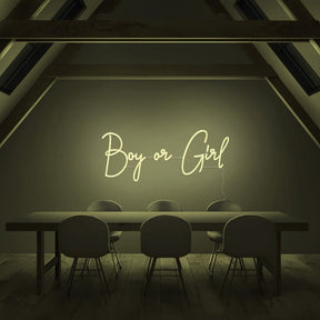 Boy or Girl Neon Sign