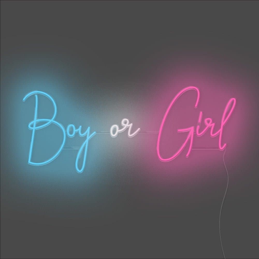 Boy or Girl Neon Sign - Unrivaled Neon - Multicolor Version 1 #color_multicolor version 1