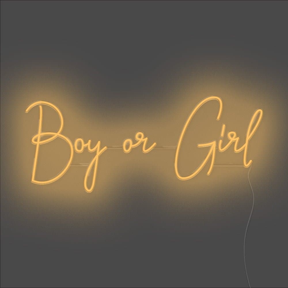 Boy or Girl Neon Sign - Unrivaled Neon - Orange #color_orange