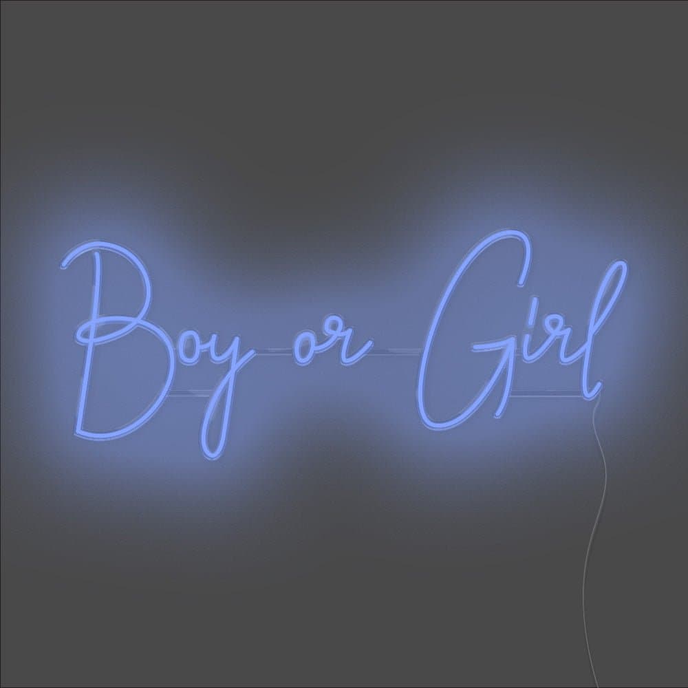 Boy or Girl Neon Sign - Unrivaled Neon - Blue #color_blue