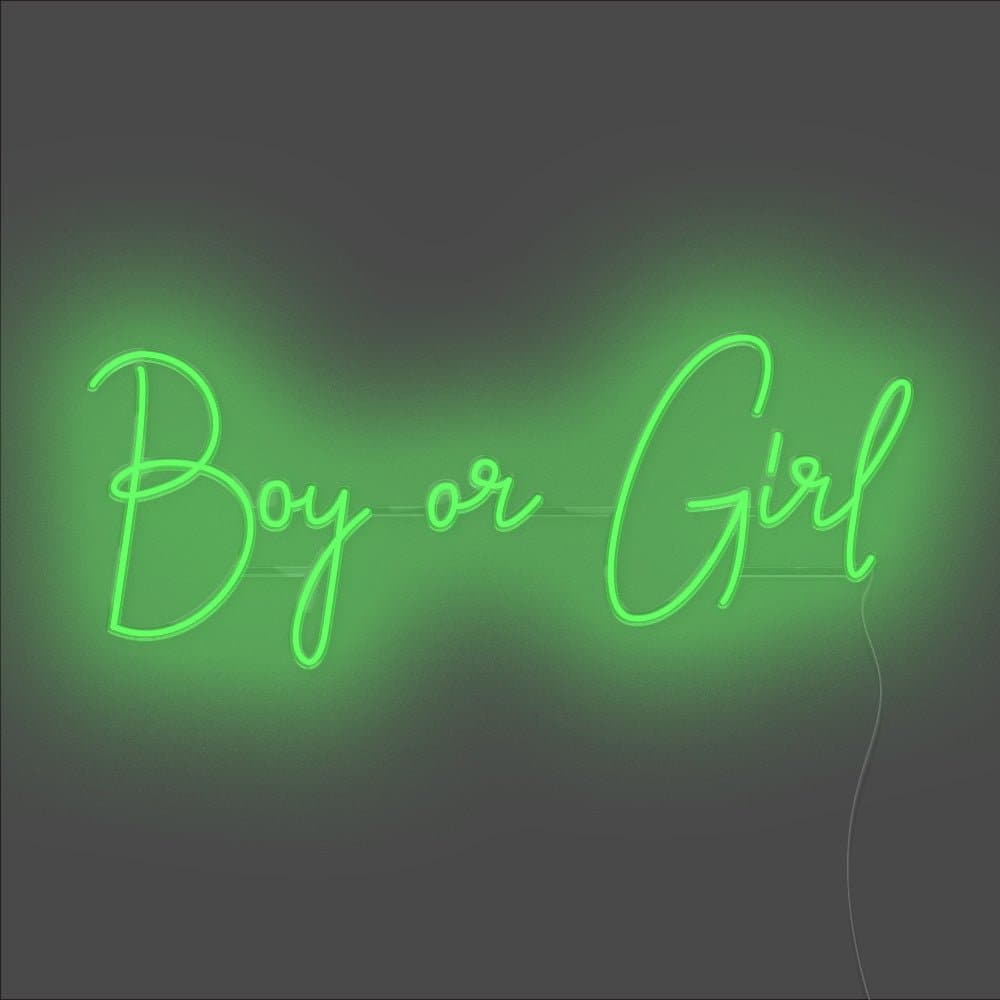 Boy or Girl Neon Sign - Unrivaled Neon - Green #color_green