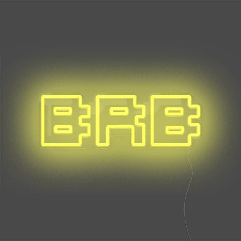 BRB Neon Sign - Unrivaled Neon - Yellow #color_yellow