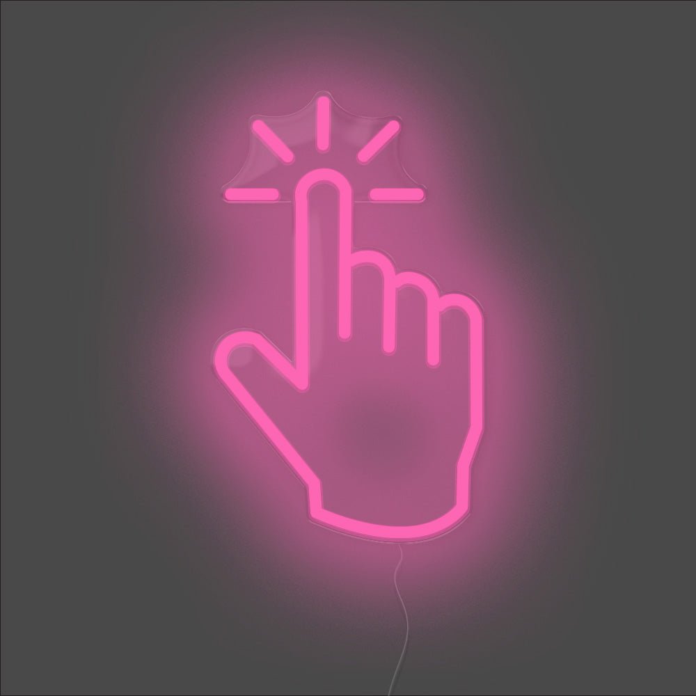 Click Hand Neon Sign