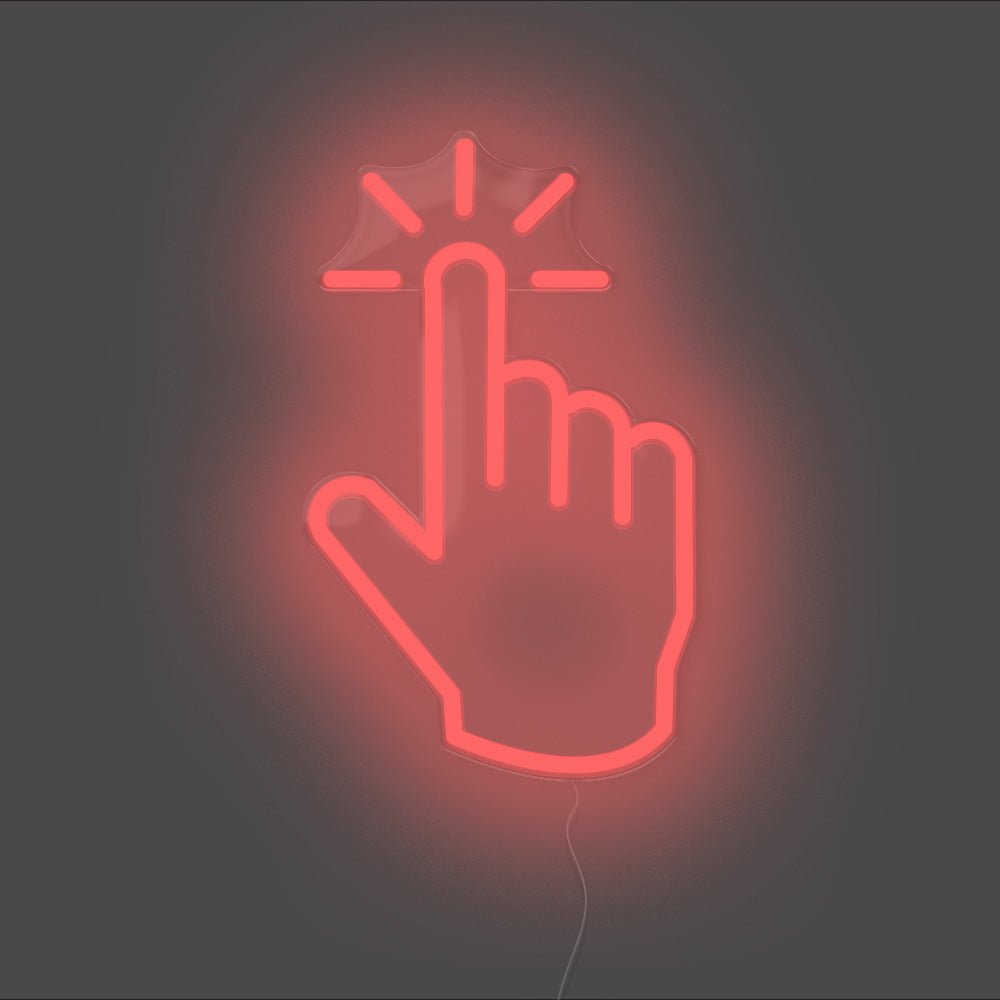 Click Hand Neon Sign