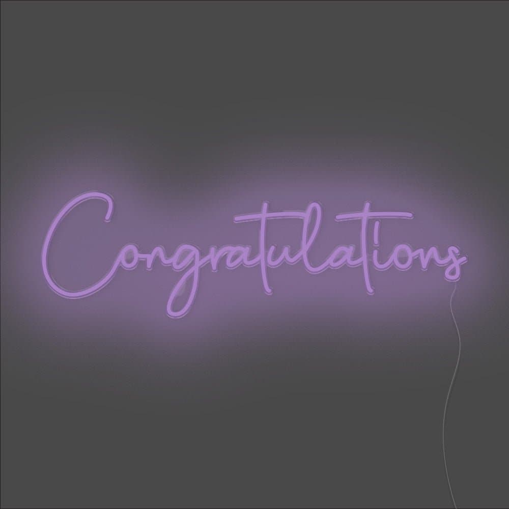 Congratulations Neon Sign - Unrivaled Neon - Purple #color_purple