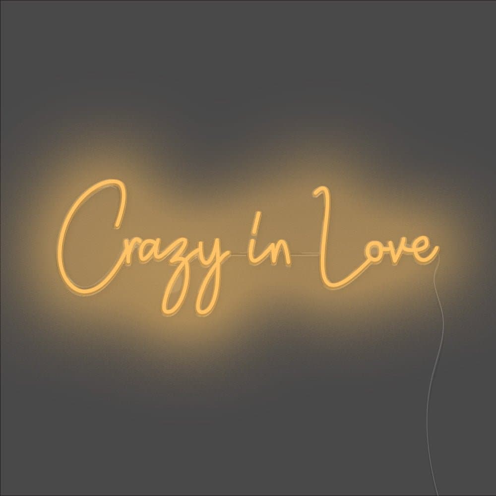 Crazy In Love Neon Sign - Unrivaled Neon - Orange #color_orange
