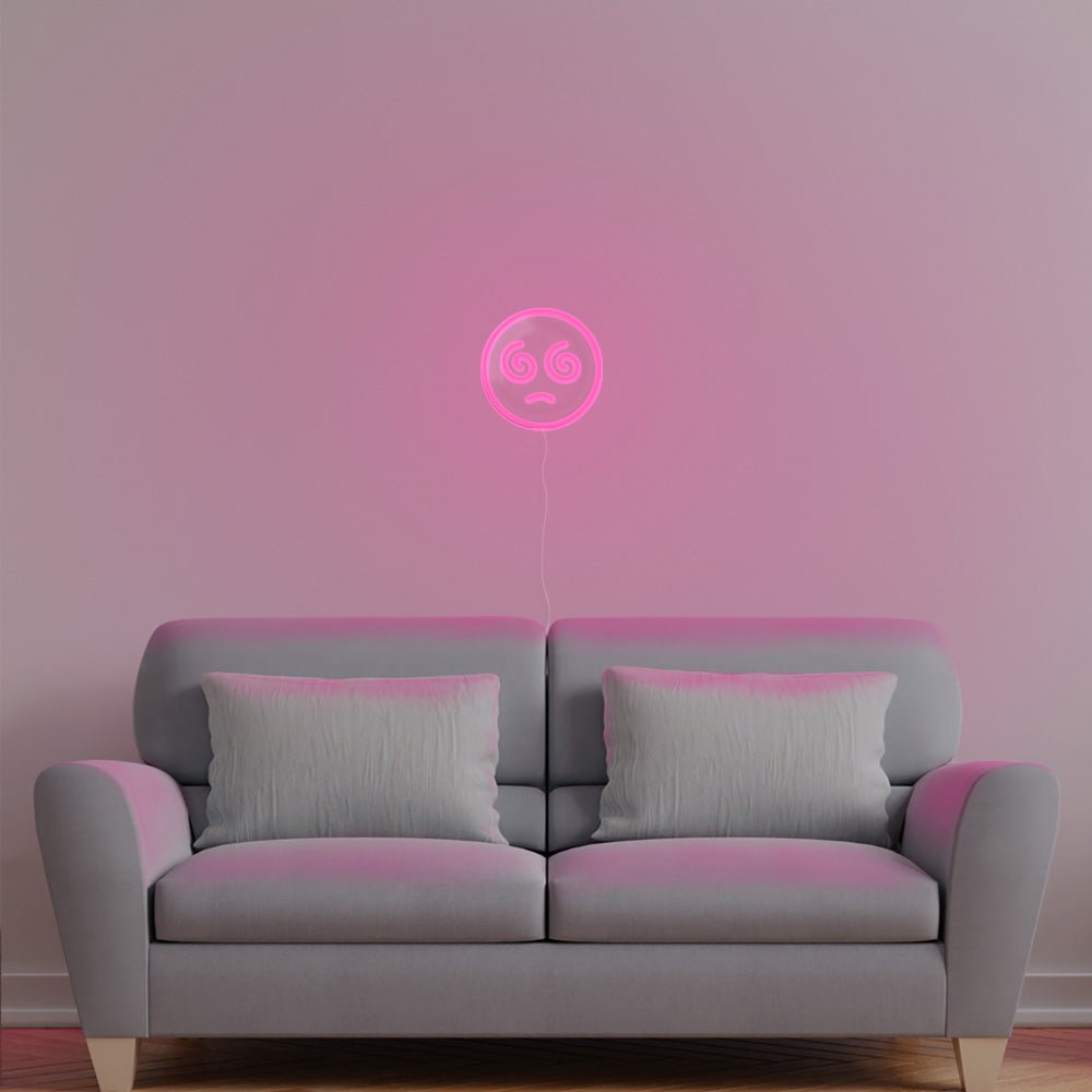 Dizzy Emoji Neon Sign