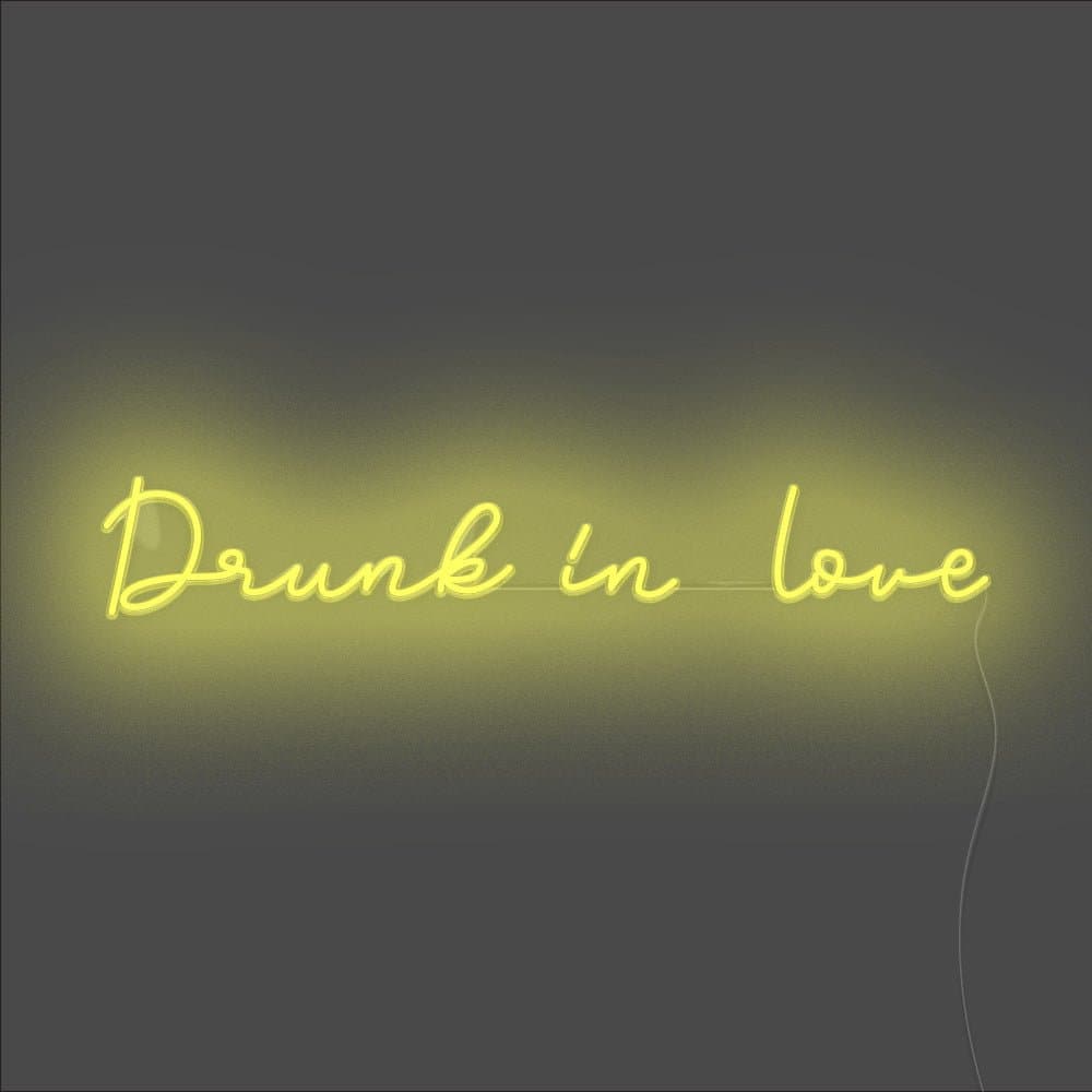 Drunk In Love Neon Sign - Unrivaled Neon - Yellow #color_yellow