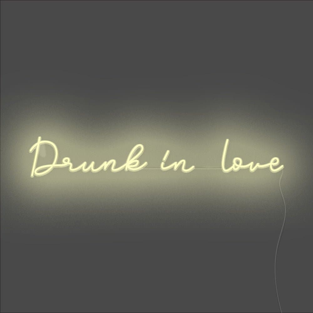 Drunk In Love Neon Sign - Unrivaled Neon - Warm White #color_warm white
