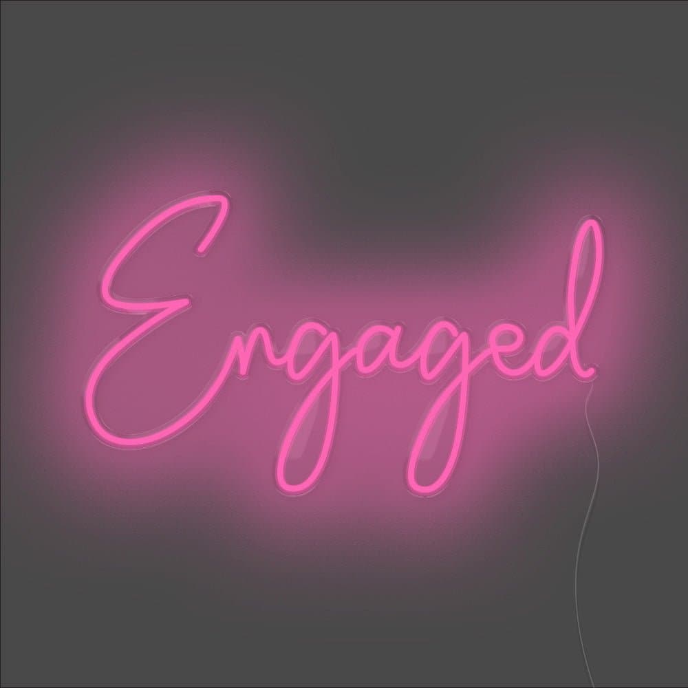 Engaged Neon Sign - Unrivaled Neon - Pink #color_pink