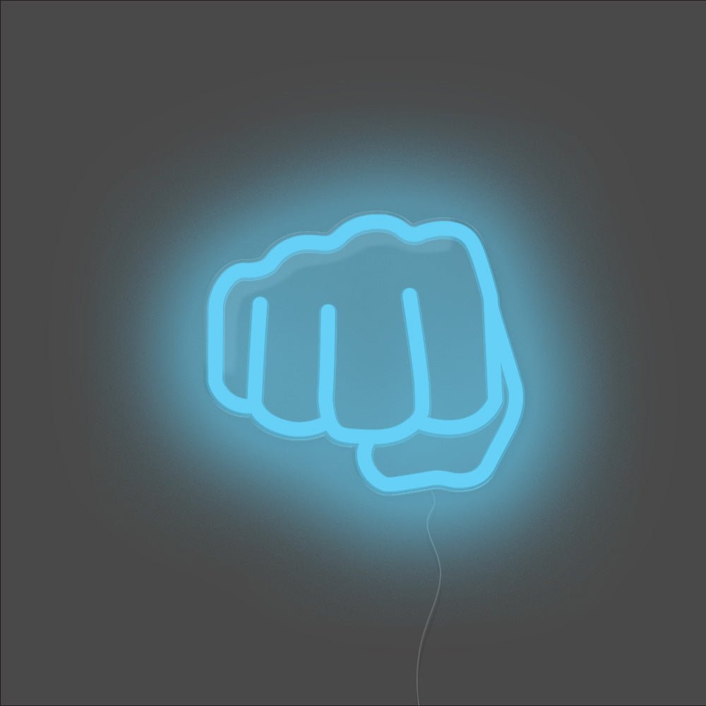 Fist Bulk Neon Sign - Unrivaled Neon - Light Blue #color_light blue