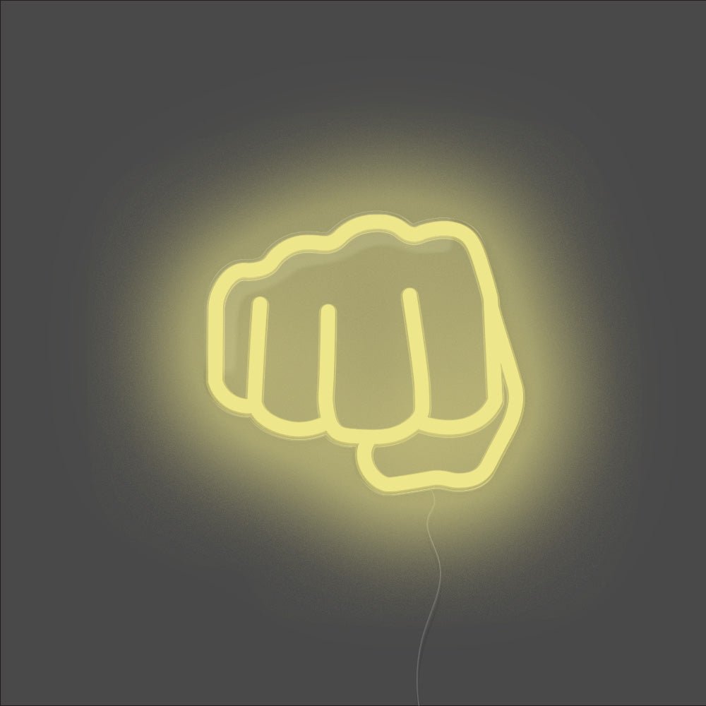 Fist Bulk Neon Sign - Unrivaled Neon - Lemon Yellow #color_lemon yellow
