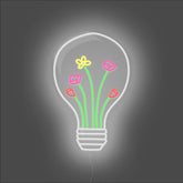 Flower Bulb Neon Sign - Unrivaled Neon - Multicolor Version 1 #color_multicolor version 1