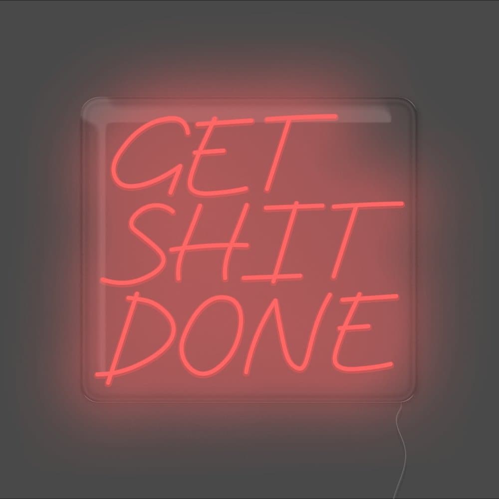 Get Shit Done Neon Sign - Unrivaled Neon - Red #color_red