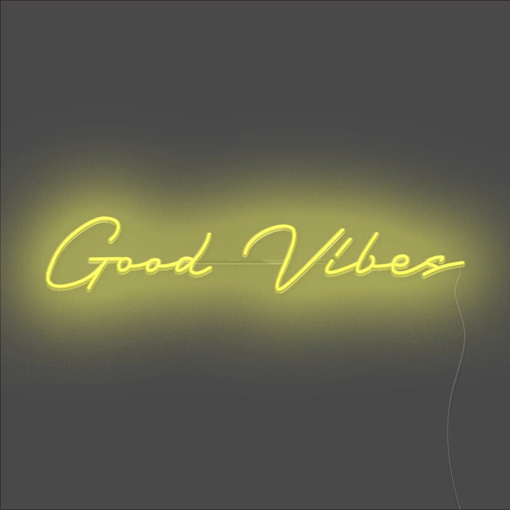 Good Vibes Neon Sign - Unrivaled Neon - Yellow #color_yellow