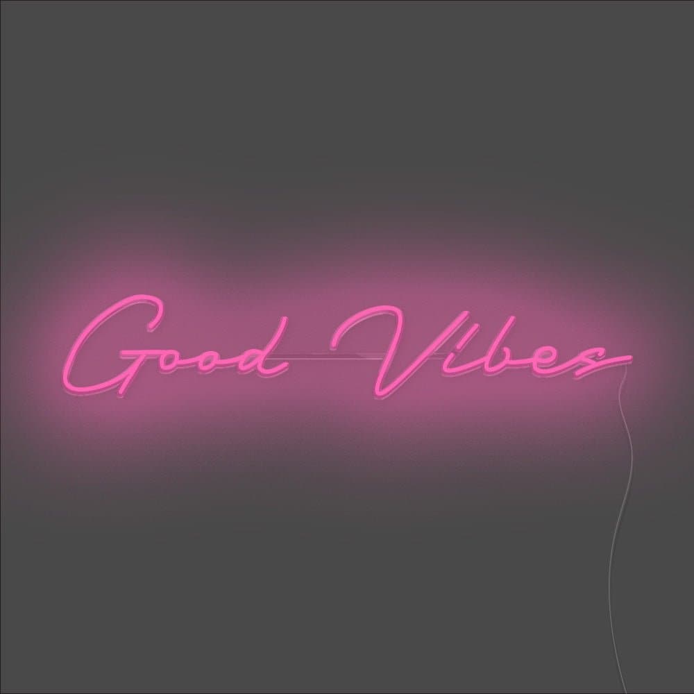 Good Vibes Neon Sign - Unrivaled Neon - Pink #color_pink