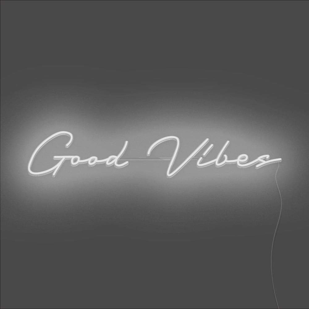 Good Vibes Neon Sign - Unrivaled Neon - White #color_white