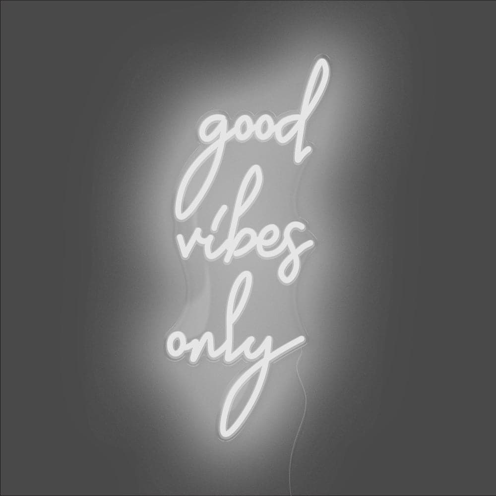 Good Vibes Only Neon Sign - Unrivaled Neon - White #color_white