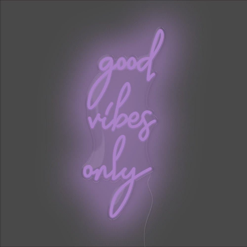 Good Vibes Only Neon Sign - Unrivaled Neon - Purple #color_purple