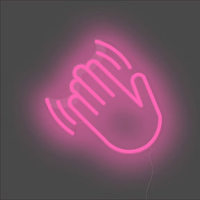 Hand Wave Neon Sign