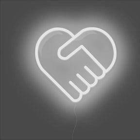 Handshake Heart Neon Sign