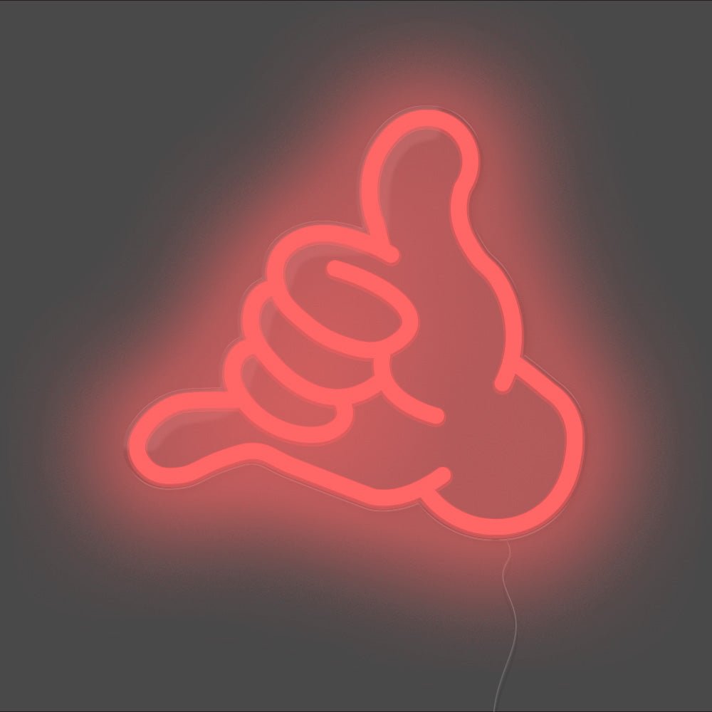 Hang Loose Neon Sign - Unrivaled Neon - Red #color_red