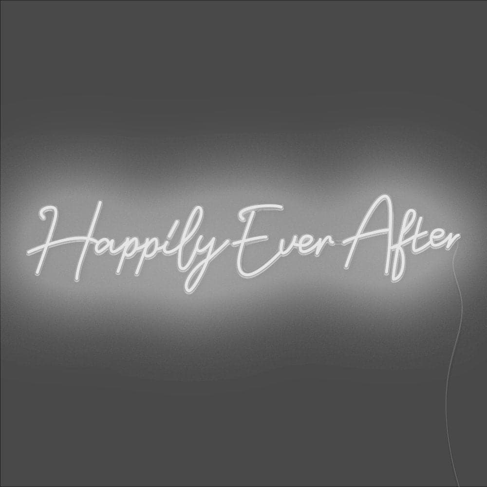 Happily Ever After Neon Sign - Unrivaled Neon - White #color_white