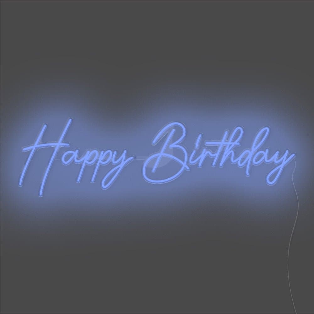 Happy Birthday Celebration Neon Sign - Unrivaled Neon - Blue #color_blue