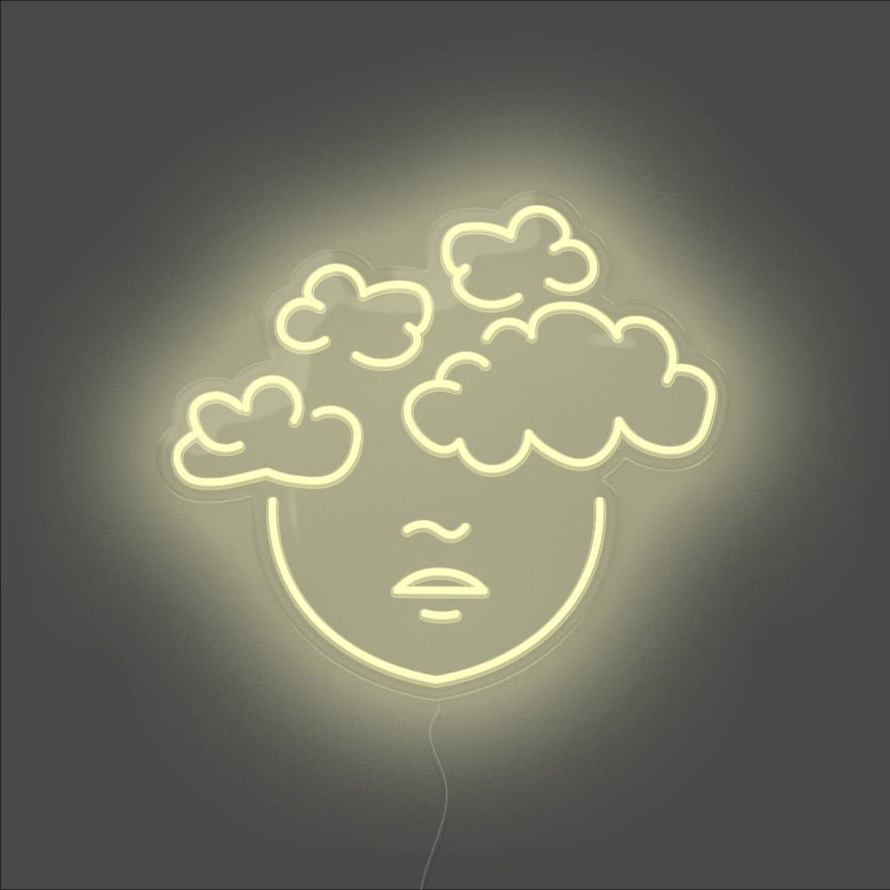 Head In The Clouds Neon Sign - Unrivaled Neon - Warm White #color_warm white
